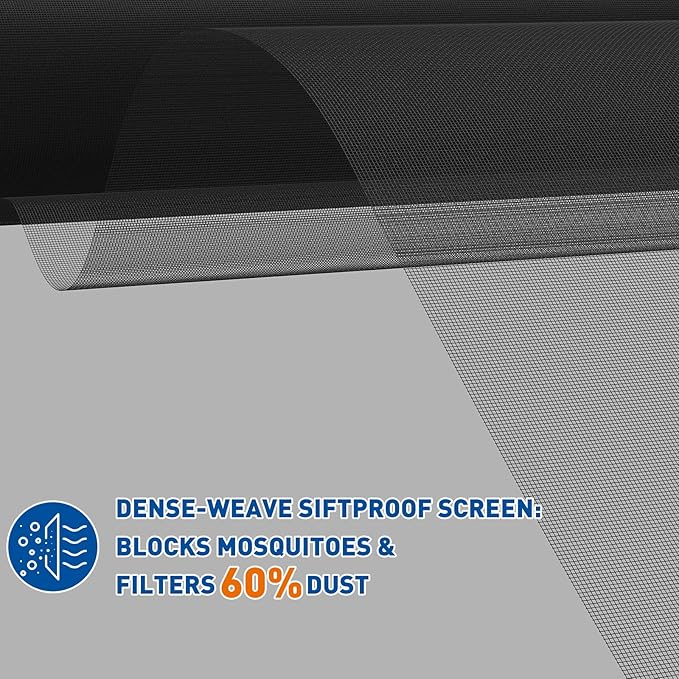 MAGZO Window Screen Replacement Mesh Roll, 37.4in × 16.4ft Upgraded Density - Image 2