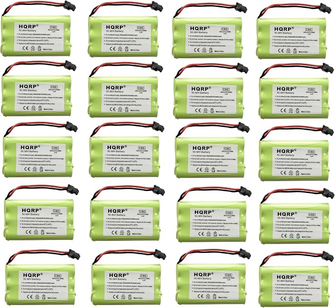 HQRP 20-Pack Cordless Phone Battery Compatible by HQRP