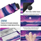 Gaming Desk Pad Large Extra Length Starry Sky Full Moon Mouse Pad Keyboard - Image 2