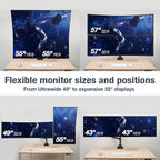 AVLT Dual 57 Inch Heavy Duty Stacking Monitor Arm Pole Top Mount - Image 4