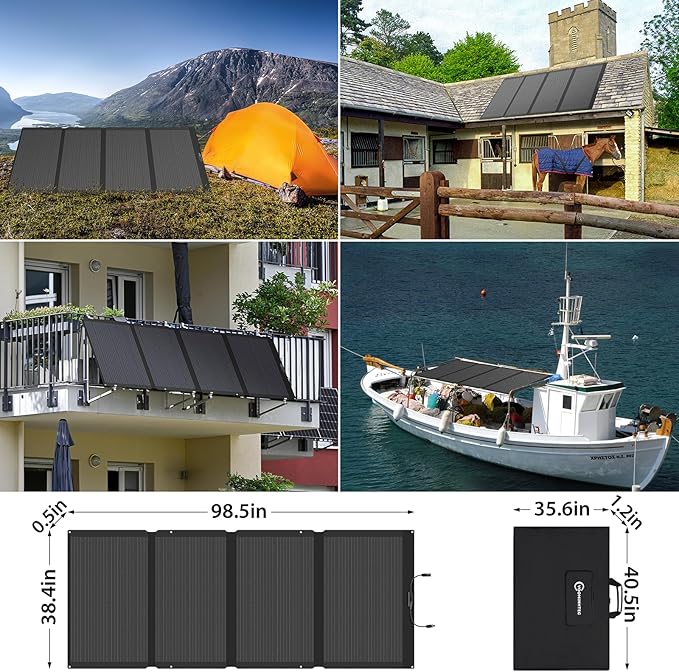 410W 42V ETFE Portable Solar Panel, IP68 Waterproof Foldable 24% High Efficiency - Image 7
