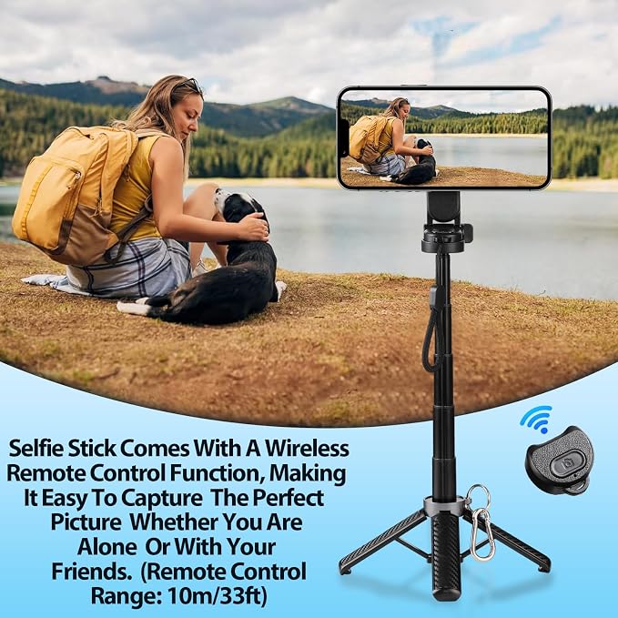 4-in-1 Multifunctional Magnetic Selfie Stick, Portable Pocket Size Selfie Stick - Image 3