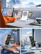 2025 Upgraded Wireless Charger for Apple: 3 in 1 Charging Station Foldable Fast - Image 7