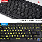English Keyboard Stickers Full Size Universal PC Computer Laptop Desktop - Image 5
