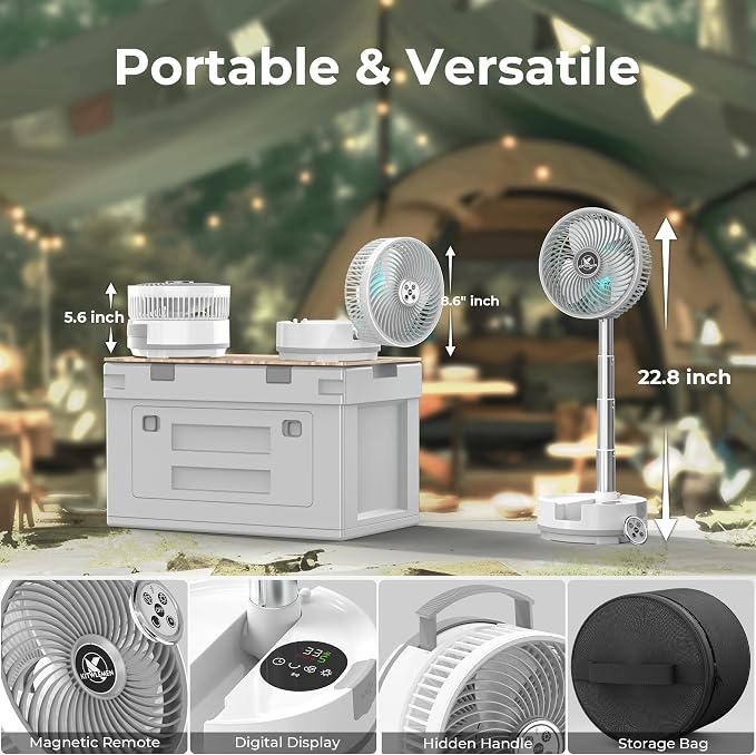 20000mAh Battery Operated Camping Fan - Image 6