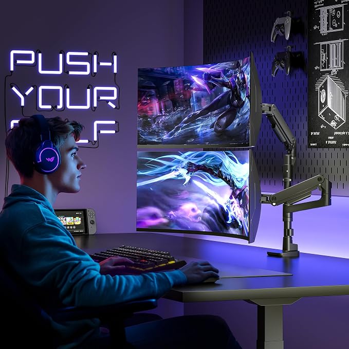ARES WING Dual Monitor Arm Desk Mount - Image 8
