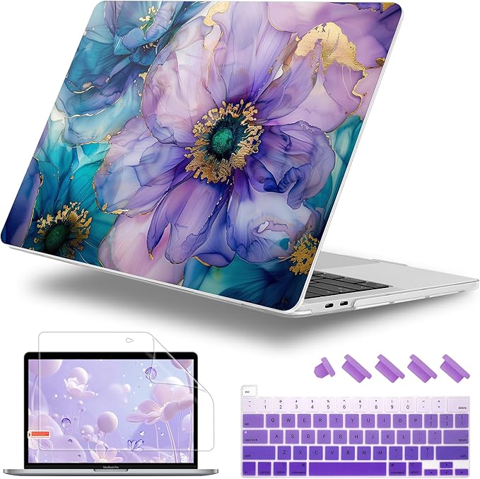 Case for MacBook Pro 13 inch with/Without Touch Bar, Hard Shell + Keyboard by WelcomeViseNewitems