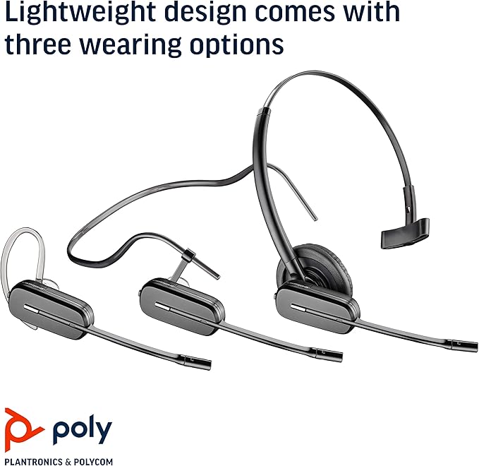Plantronics - CS540 Wireless DECT Headset - Single Ear Convertible - Connects - Image 5
