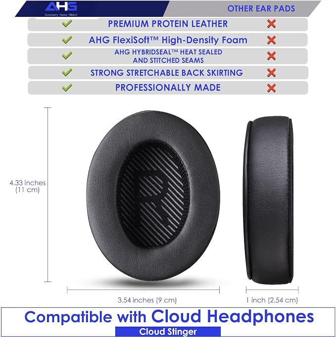 AHG Upgrade Premium Replacement Cloud Stinger Ear Pads Cushions and Headband - Image 4