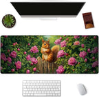 Squirrel Gaming Mouse Pad Extended Desk Computer Keyboard Laptop Mouse Pads by Unknown