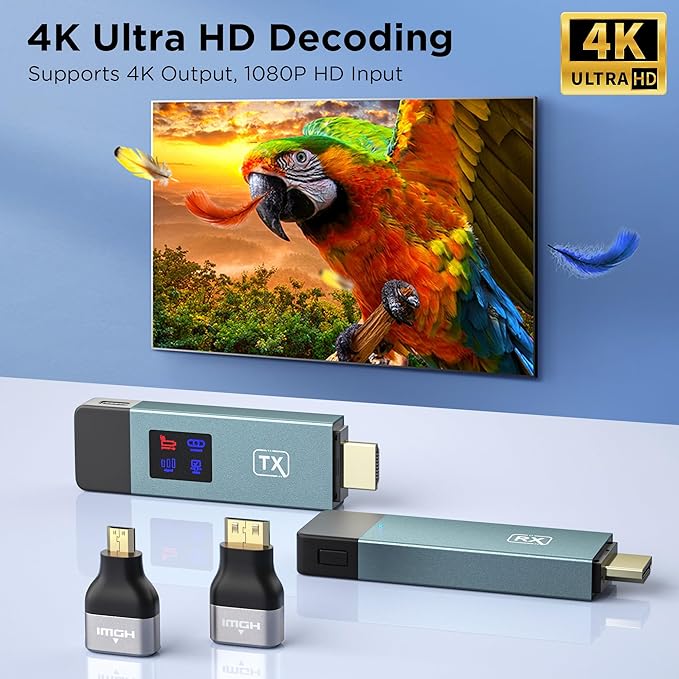 Wireless Hdmi Transmitter and Receiver, Wireless HD Extender Plug & Play - Image 6