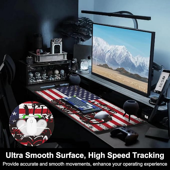 Mouse Pad, Large Vintage USA Flag - Image 5