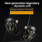 Kinboofi IEM Headphone with Mic, KZ DQS HiFi Dynamic Drivers Earphone Earbuds - Image 3