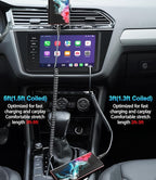 USB C to C Cable for Car 3FT&5FT, Coiled USB C Fast Charging Cable for iPhone - Image 4