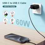 60W USB C to C Cable iPhone 15 Fast Charging Cable, 10ft Long USB-C to USBC - Image 4