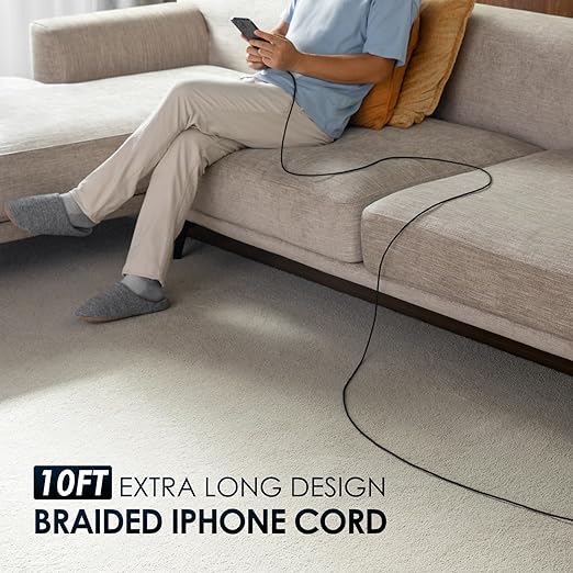 Extra Long iPhone Charger Cord 10FT 2Pack, Apple MFi Certified USB A to - Image 7