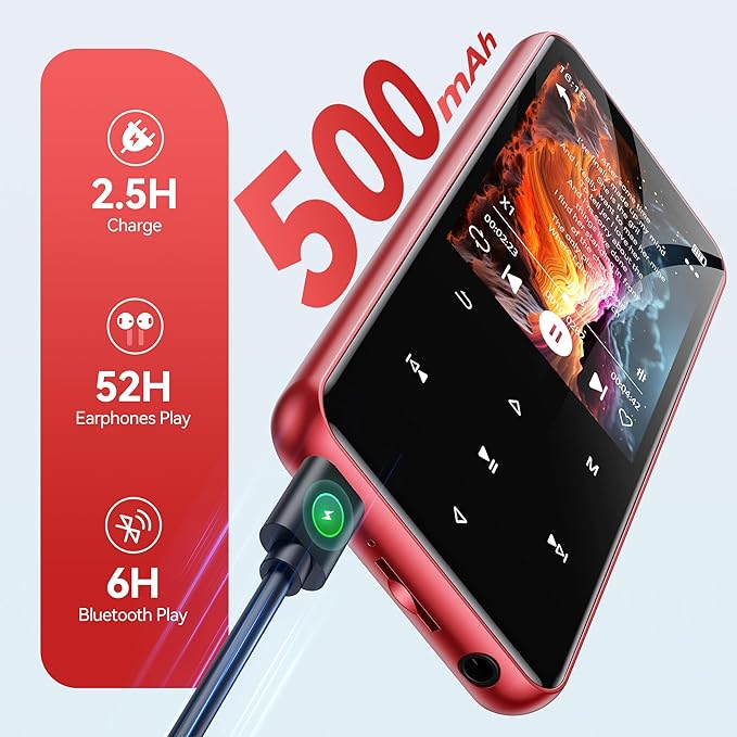 AGPTEK 64GB MP3 Player with Bluetooth, M3 2.4 inch Music Player with Speaker - Image 8