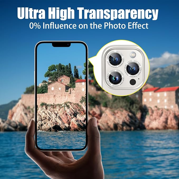 AGVEE 3+3 6 Pack for iPhone 15 Pro 6.1" / 15 Pro Max 6.7" Camera Lens Cover - Image 6
