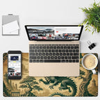 Vintage-Style Dragon Gaming Mouse Pad 3mm Thick Stitched Edge Waterproof - Image 4