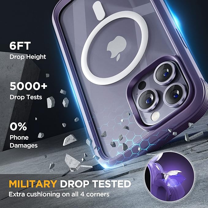 Miracase Magnetic for iPhone 14 Pro Max Case 6.7 inch, Upgrade Full-Body Clear - Image 5