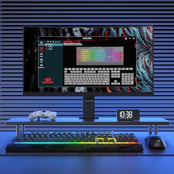 Redragon K525 RGB Backlit 104 Keys Wired Membrane Gaming Keyboard w/ 5 - Image 7
