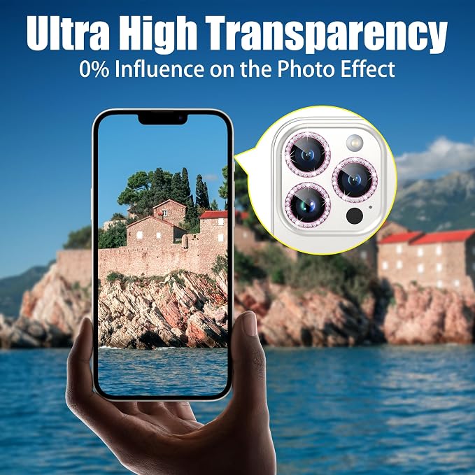 AGVEE 3+3 6 Pack for iPhone 15 Pro 6.1" / 15 Pro Max 6.7" Camera Lens Cover - Image 6