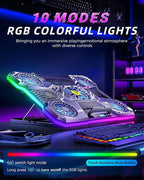 ChillCore Laptop Cooling Pad, RGB Laptop Fan Cooling Pad 9 Fans - Image 3