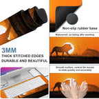 Large Mouse Pad Lion Silhouette Gaming Desk Pad Computer Keyboard Non-Slip - Image 2