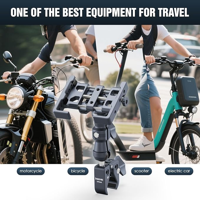 Riding Phone Holder Kit, Include Dual Socket Arm/Handlebar Strong Rod - Image 7