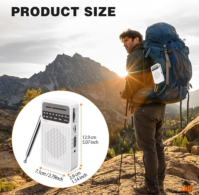 Portable Radio AM FM with Best Reception, Goodes Transistor Radio with Loud - Image 6
