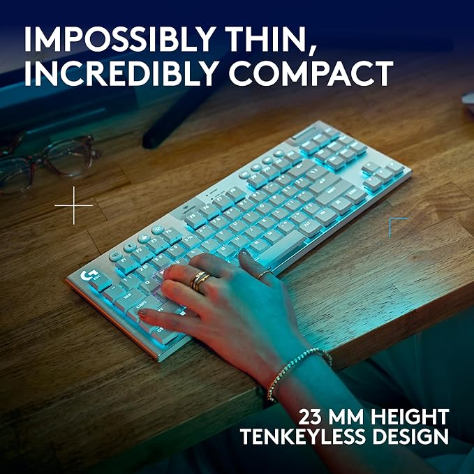 Logitech G915 X Lightspeed TKL Wireless Mechanical Gaming Keyboard, Double-Shot - Image 8