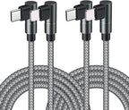 USB C to Lightning Cable 10FT MFi Certified 90 Degree iPhone Fast Charger Nylon by Wangmai