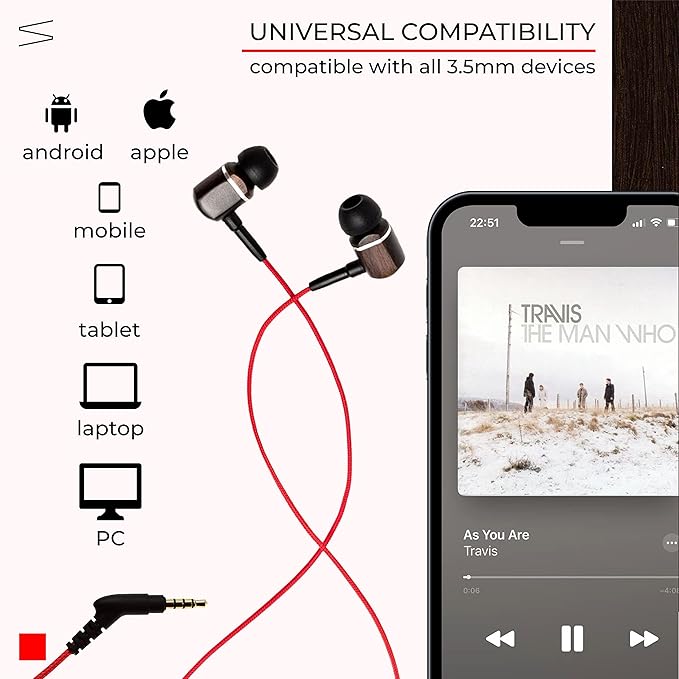 Symphonized MTRX Premium Genuine Wood In-ear Noise-isolating Headphones - Image 4