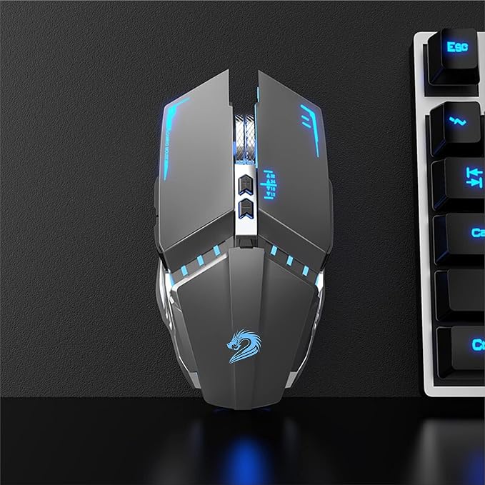 TENMOS T12 Wireless Gaming Mouse Rechargeable, 2.4G Silent Optical Wireless - Image 3