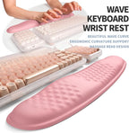 2-in-1 Ergonomic Set, Wave Keyboard Wrist Rest and Massage Slope Mouse Pad - Image 2