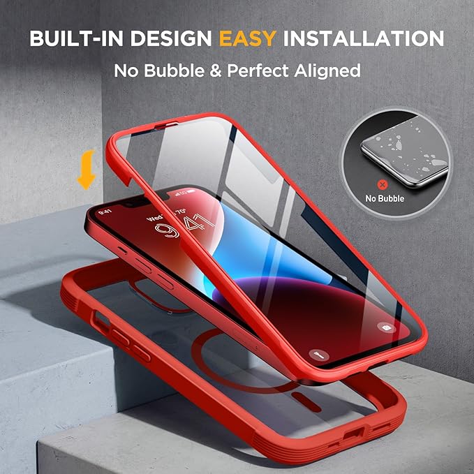 Miracase Magnetic for iPhone 14 Case 6.1", Full-Body Protective Bumper 14 Phone - Image 6