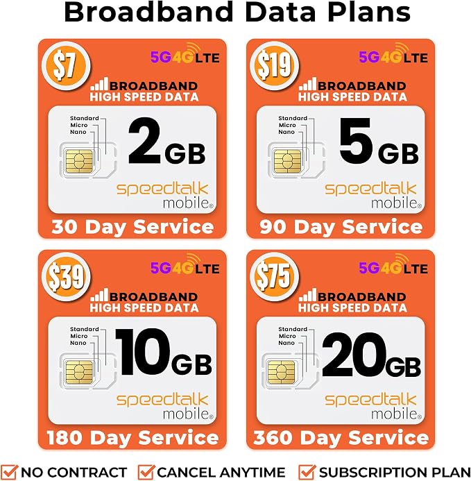 SpeedTalk Mobile Pre-Paid SIM Card Starter Kit – No Contract Wireless Plans - Image 4