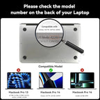 IPROKKO 360° Privacy Screen MacBook Pro 14 inch, Removable Matte Anti Glare - Image 7