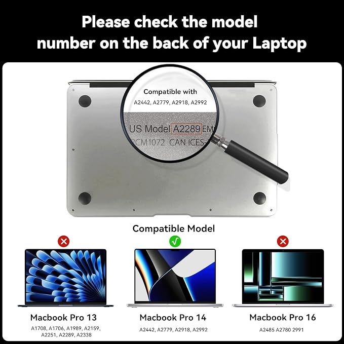 IPROKKO 360° Privacy Screen MacBook Pro 14 inch, Removable Matte Anti Glare - Image 7