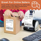 FungLam 4 Rolls 4XL Labels 4" x 6" Direct Thermal Printer Labels, Shipping - Image 4