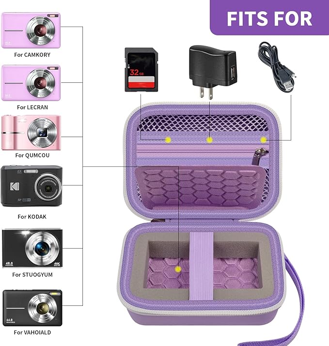 Carrying & Protective Case for Digital Camera, AbergBest 21 Mega Pixels 2.7" - Image 2