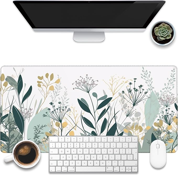 Desk Mat, Wildflowers Large Gaming Mouse Pad by KOAIWPAE