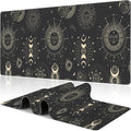 Phase of The Moon Desk Mat, Large Moon Phase Changes Gaming Keyboard Mouse Pad by NIYLYNSYN