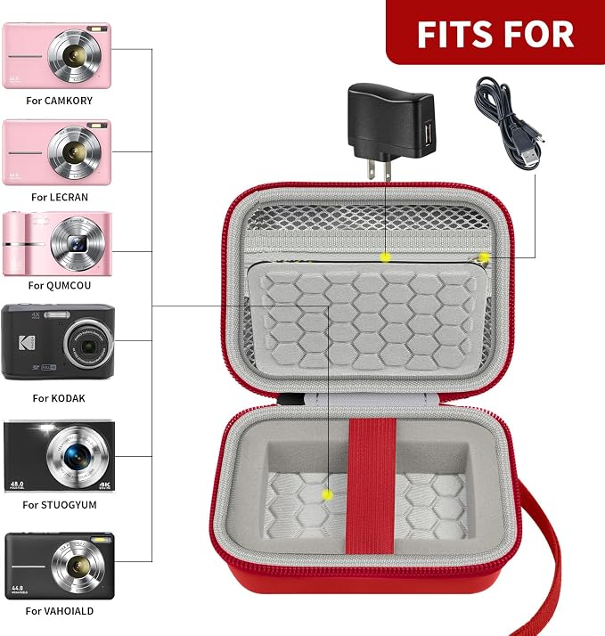 Carrying & Protective Case for Digital Camera, AbergBest 21 Mega Pixels 2.7" - Image 2