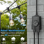 G-ELEK Outdoor Timer Outlet Waterproof, 24 Hour Outdoor Light Timer, Timers - Image 5