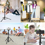 Victiv 68 inch/ 173cm Phone Tripod Stand, Selfie Stick Tripod - Image 8