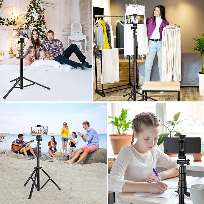 Victiv 68 inch/ 173cm Phone Tripod Stand, Selfie Stick Tripod - Image 8