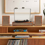 Vinyl Record Player with External Speakers, 3 Speed Bluetooth Turntable - Image 3