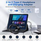 USB C Headphone Splitter, CCZ CA01 USB C to Type C Headphone Jack and Charger - Image 2