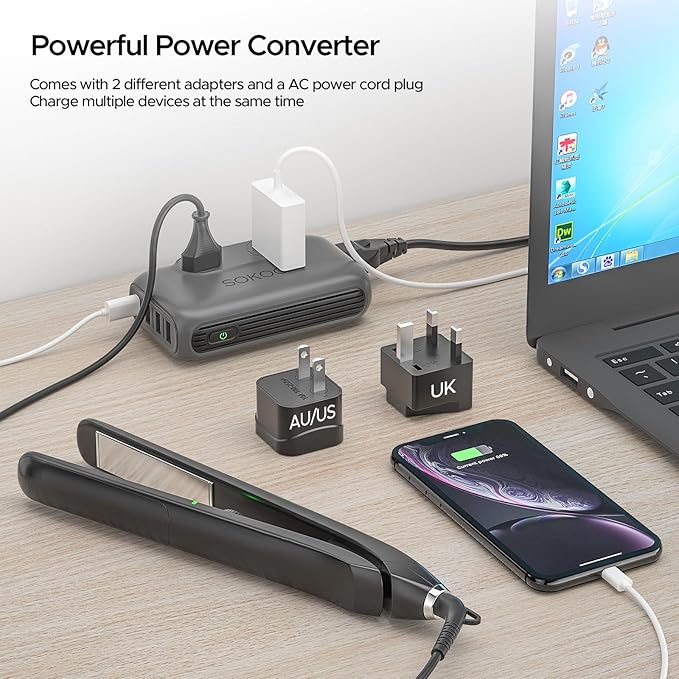 SOKOO 220v to 110v Voltage Converter, International Universal Travel Adapter - Image 5